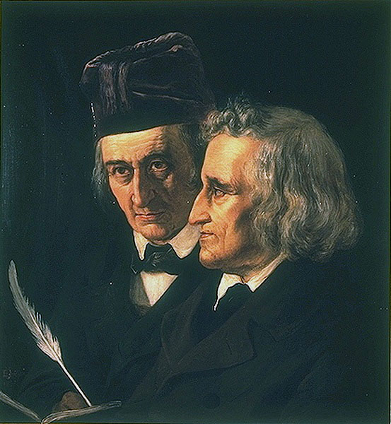 Ritratto dei fratelli Grimm, di Elisabeth Maria Anna Jerichau-Baumann, 1855