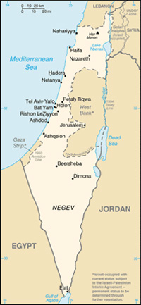 cartina di Israele